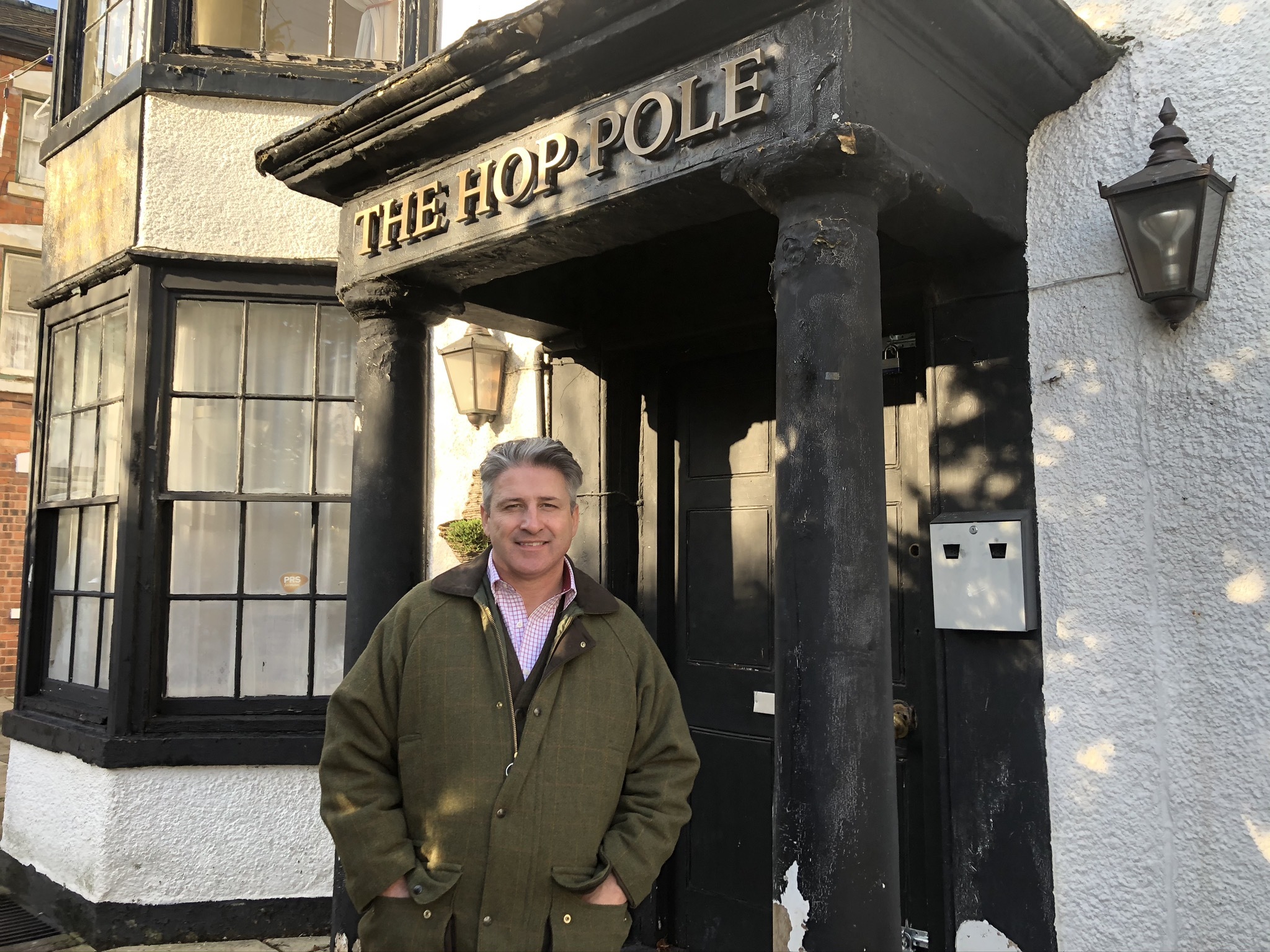 Alfie Best at the Hop Pole Hotel in Market Square, Bromyard, which he is planning to revamp