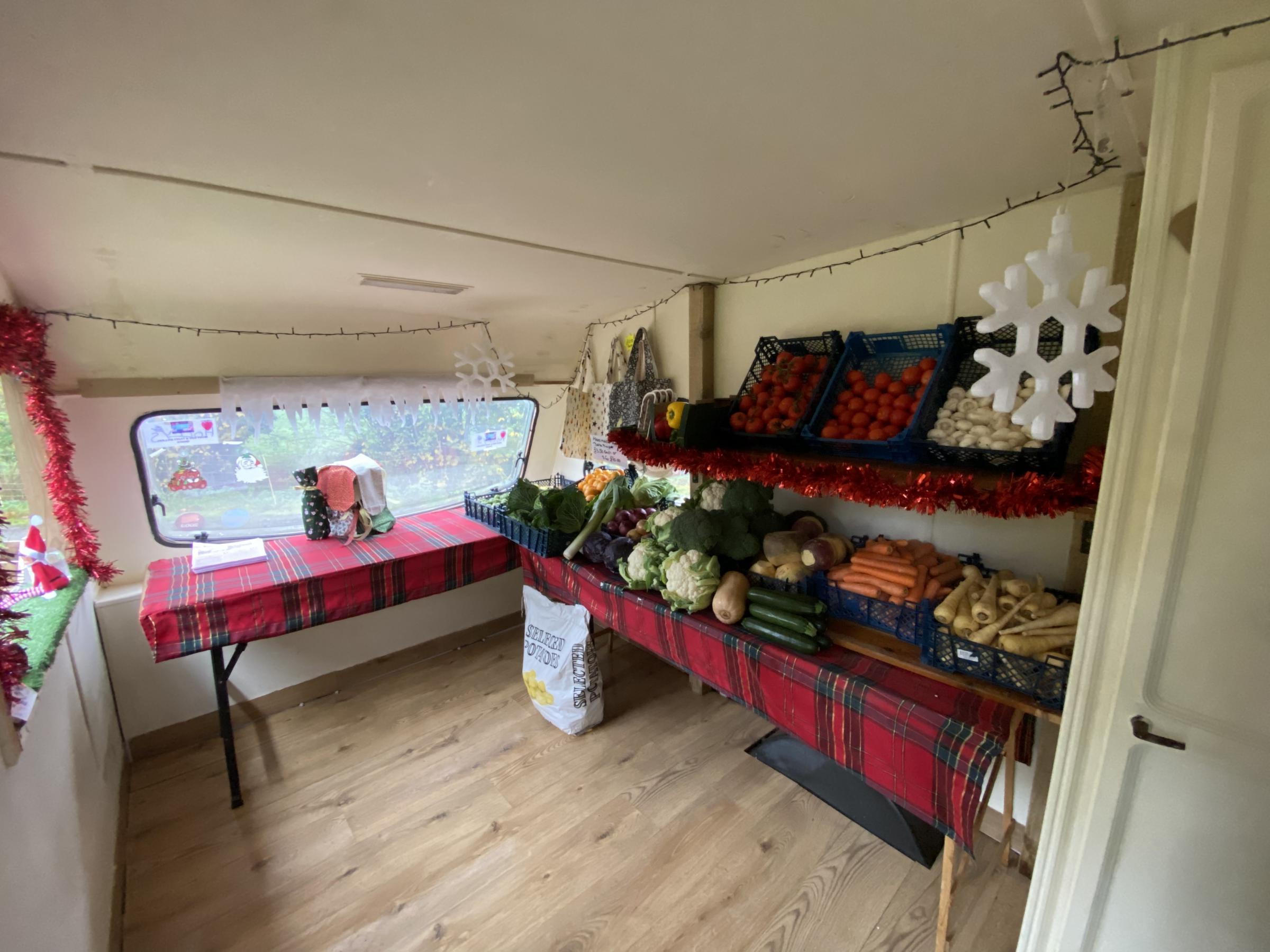Hollys fruit and veg stand