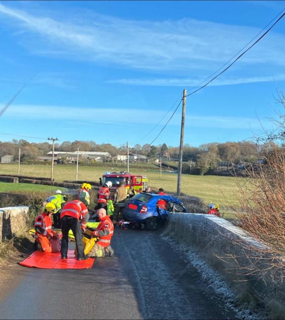 Air ambulance flies Herefordshire bridge crash victim to hospital 