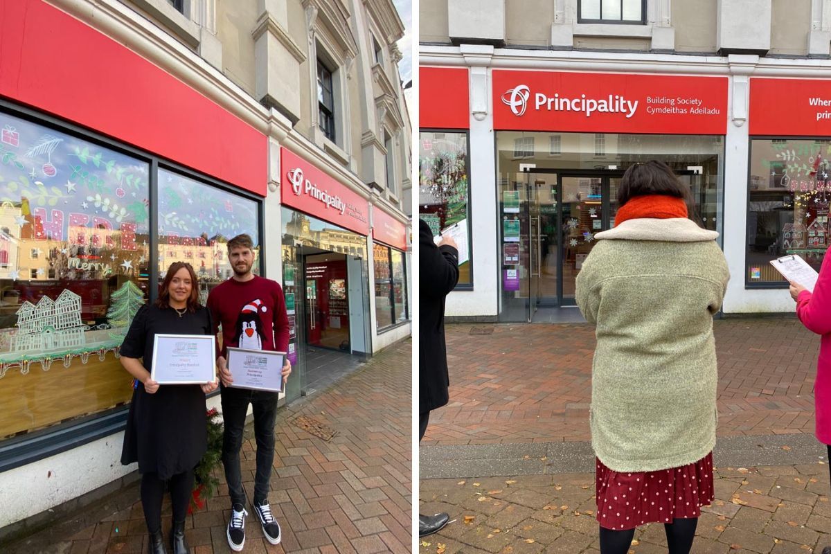 People’s Choice national category winner and Judges Choice national category runners-up is Principality Building Society, in High Town