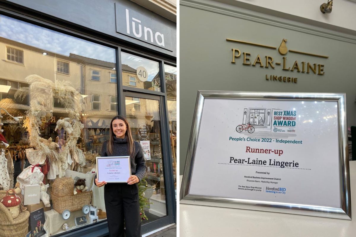 People’s Choice runners-up are Lunaria Lifestyle, in Commercial Street, and Pear-Laine Lingerie, in Broad Street