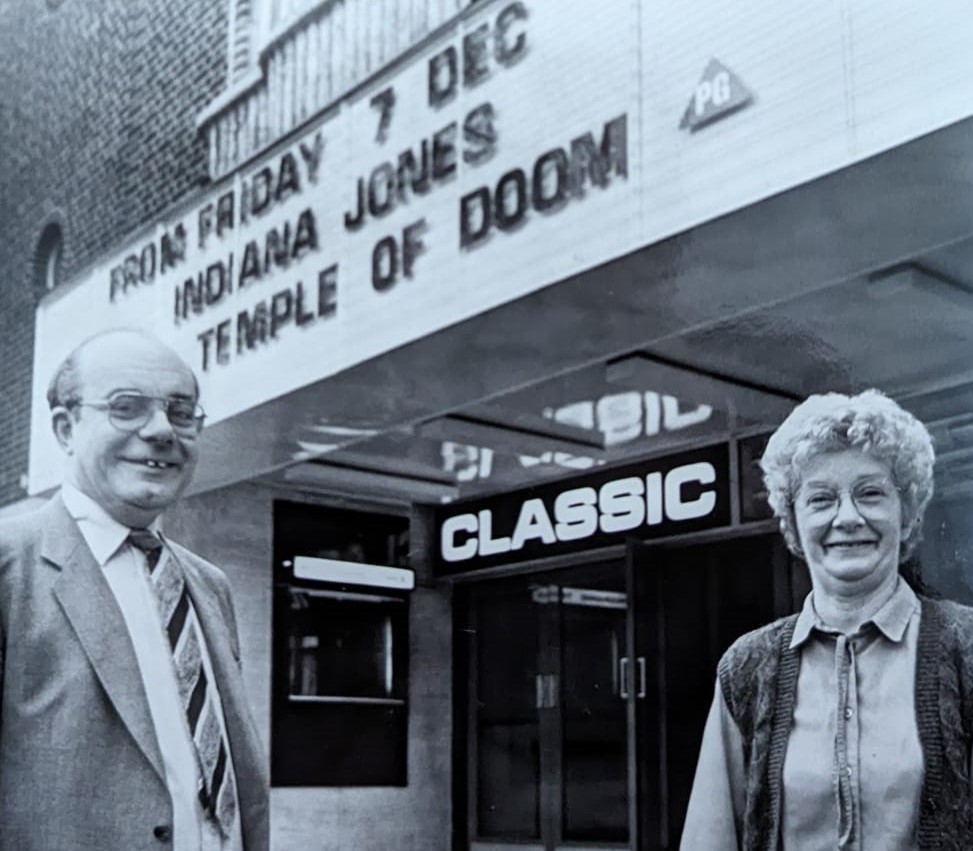 Manager Graham Stringer and Brenda Leigh at the Classic cinema in Herefords Commercial Road