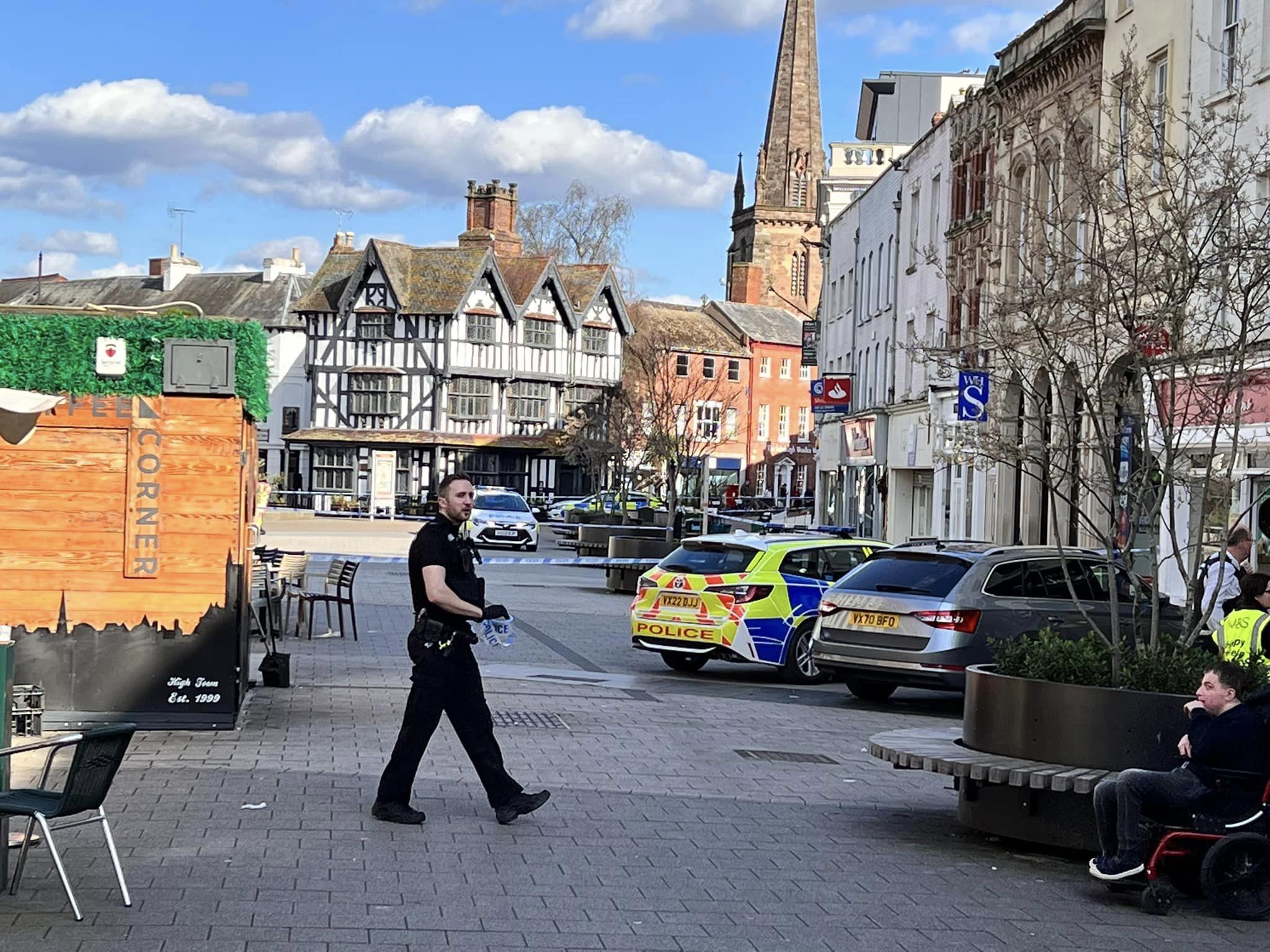 Police in High Town, Hereford, Picture: Ian Jebb