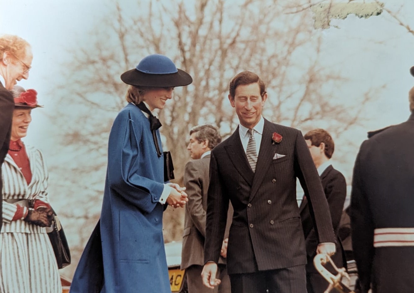 The then Prince Charles and Princess Diana in Hereford, 1985