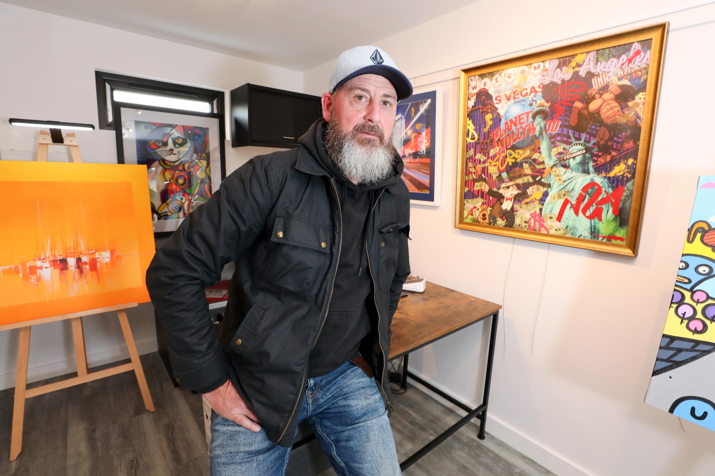 Gallery owner, Michael Hayes at his new Art Gallery in Bastion Mews. Picture: Rob Davies