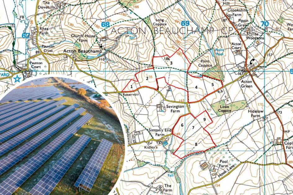 Solar farm plan for Acton Beauchamp, Herefordshire slammed by locals | Hereford Times 