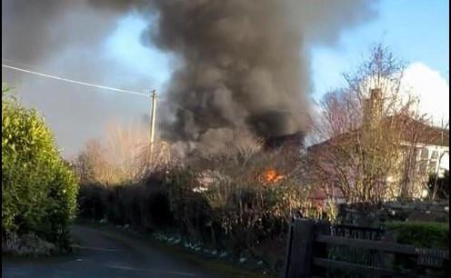 Crews tackle shed and garage fire in Belmont, Hereford | Hereford Times 