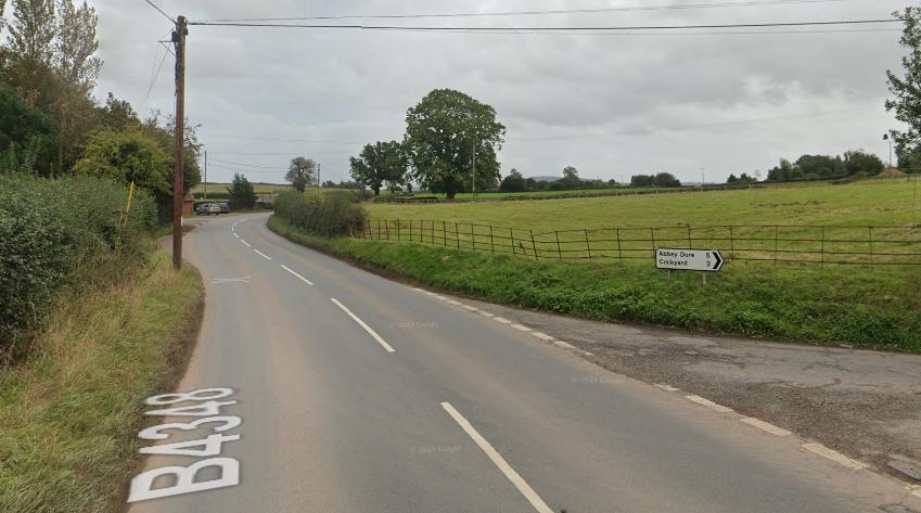 Herefordshire crash leaves car flipped and power cables damaged 