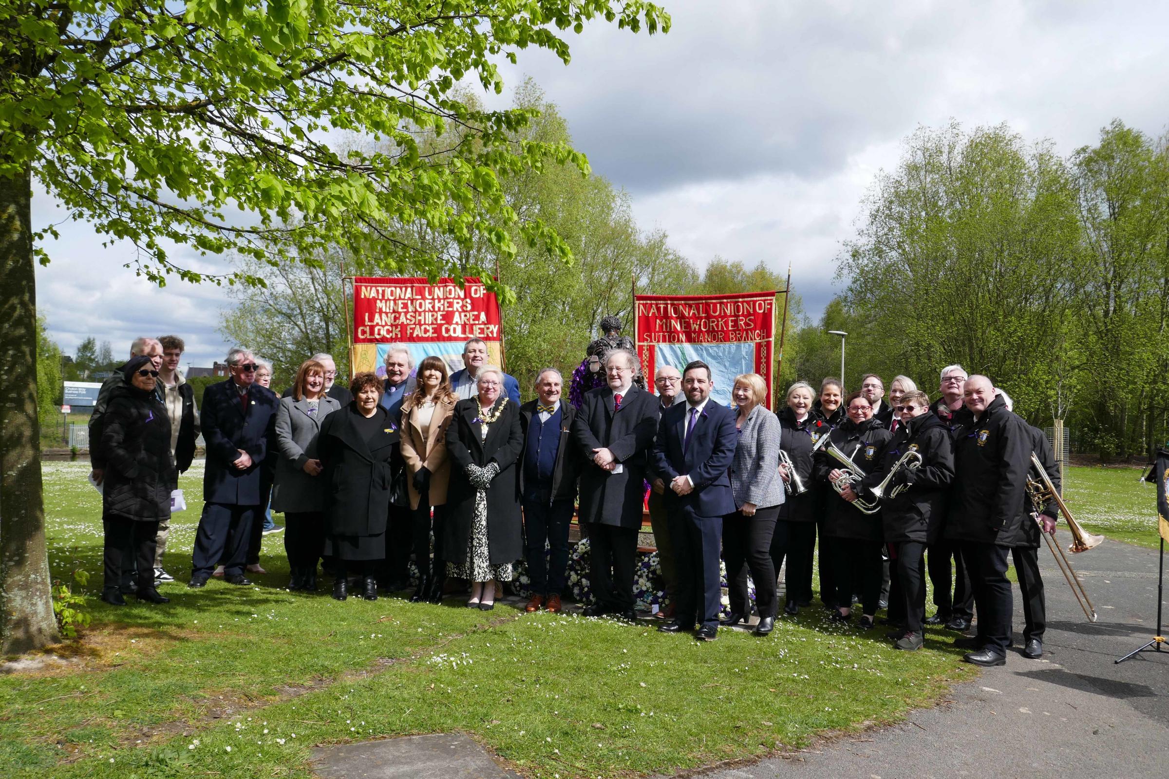 The service took place at the Workers Memorial statue Picture: Stan Riley