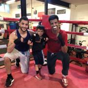 South Wye Boxing Academy members (l-r) Yusuf Abdallah, Cohen Yau and Othman Said