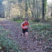 Matt James (144) with a commanding lead at the start of the 2nd lap.