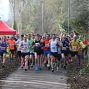 The 322 runners start the race on the Great Weston Way. Picture: Chris Smart