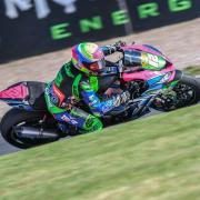 Luke Hedger competing in the opening round of the Bennetts British Superbike Championship