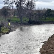 Environment Agency officers were at the scene on Friday
