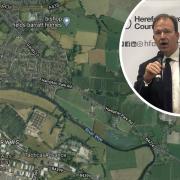 Hereford and South Herefordshire MP Jesse Norman has been a big supporter of an eastern river crossing for the city. Main picture: Google