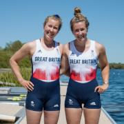 Mathilda and Charlotte Hodgkins-Byrne were in the Great Britain boat in the Women's Quadruple Sculls heats.