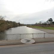 The stretch of the River Wye in Glasbury, where the incident happened. Picture: Google