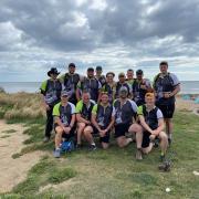 The 3rds on their walk across the jurassic coast. Picture: David Smith