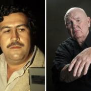 Peter McAleese (right) was tasked to kill notorious drug log Pablo Escobar (left)