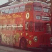 The Midland H8 red bus decorated for the first cider festival Picture: Penny Unitt