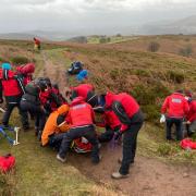 A walker has been rescued after falling and injuring her leg on Sugar Loaf. Picture: Longtown Mountain Rescue Team
