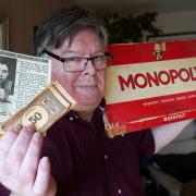 Kevin Mack with a 31 year-old Hereford Times newspaper clipping he's saved after he was  chosen to play at the 1991 British Monopoly Championship.