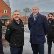 The Malvern Oaks development in Cradley has been finished. Pictured, from left, Living Space's Shane Robinson and Paul Breen, with Matt Crucefix from Stonewater, and Martin Gaffney from Living Space