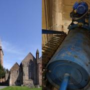 The bell tower at St Michael and All Angels Church and the carillon inside it