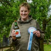 James Hewitt,who attends the Houghton Project, with the winning cider       Picture: Michael Eden