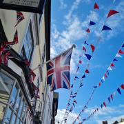 Bunting flutters over Leominster ready for the Queen's Platinum Jubilee celebrations. Picture: Virginie Alexandra Jacquet of the Hereford Times Camera Club