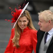 Prime Minister Boris Johnson and wife Carrie Johnson at the National Service of Thanksgiving at St Paul's Cathedral, London, on day two of the Platinum Jubilee celebrations for Queen. Picture: PA Wire/Daniel Lead
