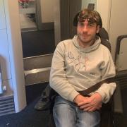 Cameron Wood from Hereford has spoken out after being told to sit next to train doors on seperate Transport for Wales services.      Picture courtesy of Cameron Wood