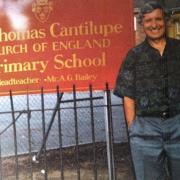 Tony Bailey at St Thomas Cantilupe primary school in Hereford.   Picture courtesy of Tony Bailey