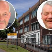 Herefordshire Council's Plough Lane headquarters, and insets, Darryl Freeman and Paul Walker
