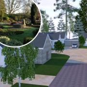 A 3D view of the Bannut plan, and earlier view of the garden