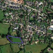 An aerial view of the proposed site by Llangrove (picture: Google)