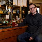 Landlord Jason Hudson at the Bells Inn, Almeley, which has been named as winner of the Hereford Times Best Pub vote 2022