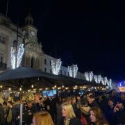 Crowds at last year's Christmas lights switch-on in Hereford