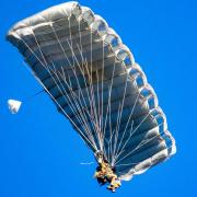 Parachutists have been pictured at Shobdon Airfield, near Leominster, Herefordshire. Picture: Tom Pennington/Hereford Times Camera Club