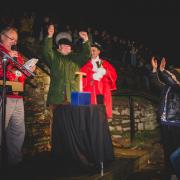 Michael Morpurgo turned on Hay-on-Wye Christmas lights