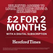 Get a digital subscription to the Hereford Times for just £2 for two months