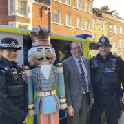 A giant seven-foot Nutcracker statue has been returned to Hereford Business Improvement District (Hereford BID) chief executive Mike Truelove by West Mercia Police after being stolen