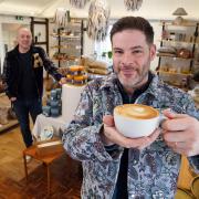Craig Timothy (left) and Mike Birch welcomes you to enjoy a top quality coffee and a look around their unique homeware shop. Picture: Rob Davies