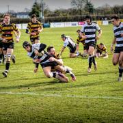 Charlie Grimes scored four tries for Luctonians as they beat Dudley Kingswinford
