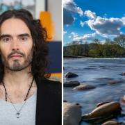 Controversial comedian Russell Brand starts three-day spiritual river Wye event