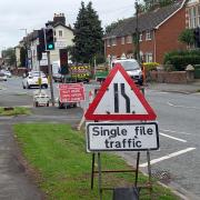 Temporary lights will be in operation in Whitecross Road, Hereford, due to gas work taking place in nearby streets