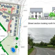 the scheme layout, illustration and the current site
