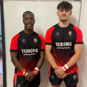Hereford RFC debutants Stephan Dyers (left) and Danny Robson who played in their draw with Malvern