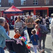 Crowds at Hereford Fire Station's Open Day