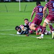 Charlie Grimes scored his 13th try of the season for Luctonians. Pictured during a previous match